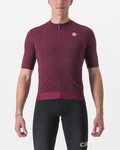 CASTELLI Kolesarski dres s kratkimi rokavi - ESSENZA - bordo