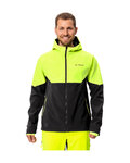 VAUDE Kolesarska  vetru odporna jakna - QIMSA SOFTSHELL - črna/rumena