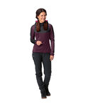 VAUDE Kolesarski dres z dolgimi rokavi zimski - QUIMSA LS - bordo/rožnata/črna