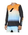 100% SPEEDLAB Kolesarski dres z dolgimi rokavi poletni - R-CORE-X LE - svetlo modra/oranžna/črna