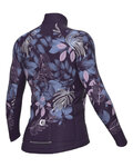ALÉ Kolesarski dres z dolgimi rokavi zimski - GREEN GARDEN PR-R - vijolična/večbarvno