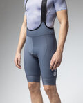 ALÉ Kolesarske kratke hlače z naramnicami - MAGIC COLOUR PR-E - siva