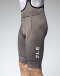 ALÉ Kolesarske kratke hlače z naramnicami - MAGIC COLOUR PR-E - rjava