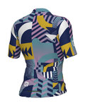 ALÉ Kolesarski dres s kratkimi rokavi - PR-E GAMES - rožnata/turkizna/rumena