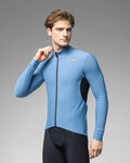 ALÉ Kolesarski dres z dolgimi rokavi zimski - KLIMATIK K-IDRO - svetlo modra