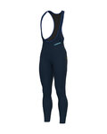 ALÉ Kolesarske dolge hlače z naramnicami - KLIMATIK K-ATMO - modra
