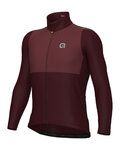 ALÉ Kolesarski dres z dolgimi rokavi zimski - OFF ROAD - GRAVEL DUAL - bordo