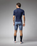 ALÉ Kolesarski dres s kratkimi rokavi - COLOR BLOCK PRAGMA - modra