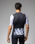 ALÉ Kolesarski dres s kratkimi rokavi - PALM PR-E - črna/bela