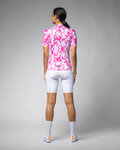 ALÉ Kolesarski dres s kratkimi rokavi - ESSENZA PRAGMA - bela/rožnata