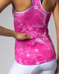 ALÉ Kolesarski dres brez rokavov - MARBLE PRAGMA - rožnata/bela