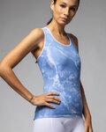 ALÉ Kolesarski dres brez rokavov - MARBLE PRAGMA - svetlo modra/bela