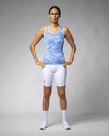 ALÉ Kolesarski dres brez rokavov - MARBLE PRAGMA - svetlo modra/bela