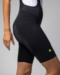 ALÉ Kolesarske kratke hlače z naramnicami - WATT 3.6 R-EV1 - črna