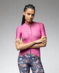 ALÉ Kolesarski dres s kratkimi rokavi - PRAGMA COLOR BLOCK - rožnata