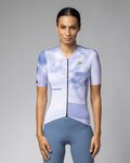 ALÉ Kolesarski dres s kratkimi rokavi - ATMOSFERA PR-E - bela/vijolična