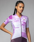 ALÉ Kolesarski dres s kratkimi rokavi - ATMOSFERA PR-E - bela/rožnata