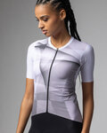 ALÉ Kolesarski dres s kratkimi rokavi - SPRINTER R-EV1 - bela/vijolična/siva