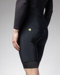 ALÉ Kolesarske kratke hlače z naramnicami - PRAGMA WINTER 2.0 - črna