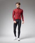 ALÉ Kolesarski dres z dolgimi rokavi zimski - PRAGMA FONDO 3.0 - rdeča