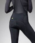 ALÉ Kolesarske dolge hlače z naramnicami - PRAGMA WINTER - črna