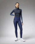 ALÉ Kolesarske dolge hlače z naramnicami - PRAGMA WINTER - modra
