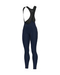 ALÉ Kolesarske dolge hlače z naramnicami - PRAGMA WINTER - modra