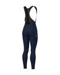 ALÉ Kolesarske dolge hlače z naramnicami - PRAGMA WINTER - modra