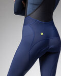 ALÉ Kolesarske dolge hlače z naramnicami - PRAGMA WINTER - modra