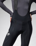 ALÉ Kolesarske 3/4 hlače z naramnicami - PRAGMA WINTER - črna