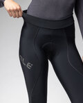 ALÉ Kolesarske dolge hlače brez naramnic - PRAGMA WINTER - črna