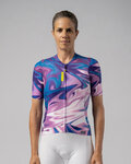 ALÉ Kolesarski dres s kratkimi rokavi - SMOOTHIE - vijolična/modra