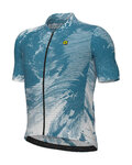 ALÉ Kolesarski dres s kratkimi rokavi - FAN PR-E - modra/bela