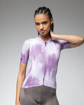 ALÉ Kolesarski dres s kratkimi rokavi - PR-E ARGON - vijolična/bela