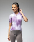 ALÉ Kolesarski dres s kratkimi rokavi - PR-E ARGON - vijolična/bela