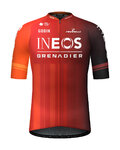 GOBIK Kolesarski dres s kratkimi rokavi - ODYSSEY INEOS GRENADIERS 2024 - rdeča/oranžna