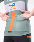 GOBIK Kolesarski dres s kratkimi rokavi - ODYSSEY NETCOMPANY INEOS 26 - zelena/oranžna