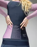 GOBIK Kolesarski dres z dolgimi rokavi zimski - HYDER BLEND WOMEN - vijolična/modra