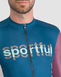 SPORTFUL Kolesarski dres s kratkimi rokavi - SUPERGIARA LOGO - modra/bordo