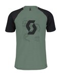 SCOTT Kolesarska  majica s kratkimi rokavi - ICON RAGLAN - zelena/črna