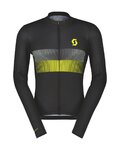 SCOTT Kolesarski dres z dolgimi rokavi poletni - TEAM 10 - črna/rumena