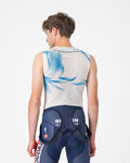 CASTELLI Kolesarska majica brez rokavov - PRO MESH QUICK STEP 2025 - bela/modra