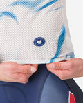CASTELLI Kolesarska majica brez rokavov - PRO MESH QUICK STEP 2025 - bela/modra