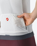 CASTELLI Kolesarski dres s kratkimi rokavi - ESPRESSO - bela