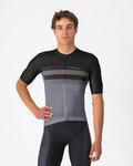 CASTELLI Kolesarski dres s kratkimi rokavi - SIMBOLO - siva/črna