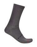 CASTELLI Kolesarske klasične nogavice - ESPRESSO 18 - siva