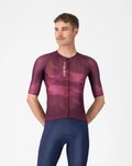 CASTELLI Kolesarski dres s kratkimi rokavi - CLIMBER'S A/C - bordo