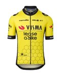 AGU Kolesarski dres s kratkimi rokavi - REPLICA VISMA | LEASE A BIKE 2024 - rumena/črna