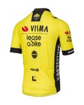 AGU Kolesarski dres s kratkimi rokavi - REPLICA VISMA | LEASE A BIKE 2024 - rumena/črna