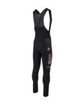 AGU Kolesarske dolge hlače z naramnicami - REPLICA VISMA | LEASE A BIKE 2024 - črna